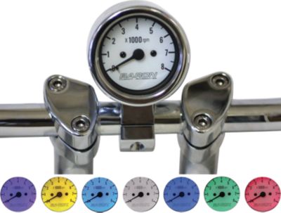 BARON 3 BULLET TACHOMETER 7-COLOR LED DISPLAY - 1 Clamp - Baron Custom Accessories Parts & Gear