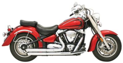 BASSANI XHAUST PRO STREET TURN OUTS - CHROME -  Metric Cruiser Full Exhaust Systems  