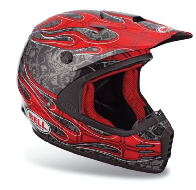 2010 BELL SC-R HELMET - PLAID FLAME