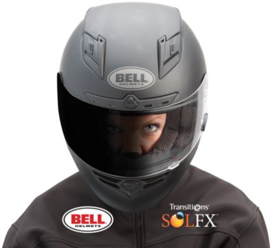 BELL TRANSITIONS SOLFX PHOTOCHROMIC CLICKRELEASE SHIELD - 2012 MSR Velocity Helmet - Metal Mulisha Scope