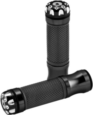 BIKEMASTER 135MM GRIPS WITH REVOLVER BAR END