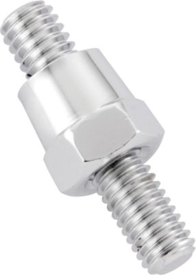 BIKEMASTER MIRROR ADAPTERS - 8MM MALE TO 10MM MALE / CHROME - 