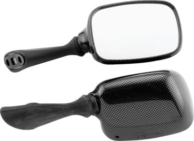 BIKEMASTER CARBON LOOK REPLACEMENT MIRROR - RIGHT -  Motorcycle Mirrors 