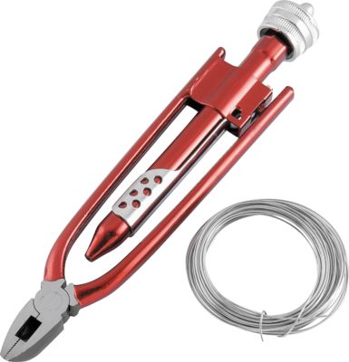 BIKEMASTER SAFETY WIRE PLIERS WITH 25' STAINLESS WIRE - ATV Hand Tools