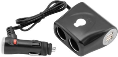 BIKEMASTER TWIN ACCESSORY 4-SOCKET ADAPTER -  Motorcycle Ipod And Mp3 Accessories 