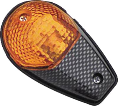 BIKEMASTER UNIVERSAL FLUSH MOUNT CARBON MINI MARKER LIGHTS -  Motorcycle Accent Lighting 