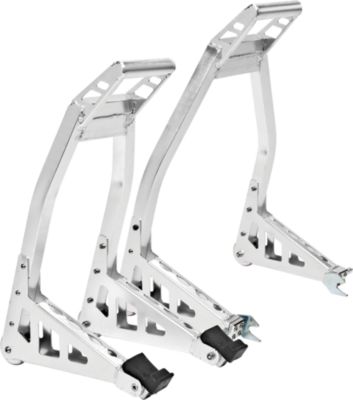 BIKEMASTER UNIVERSAL ALUMINUM FRONT AND REAR STAND COMBO -  Motorcycle Ramps And Stands 
