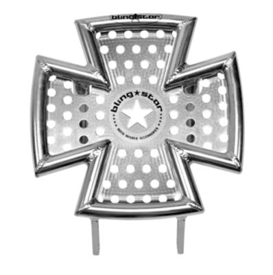 BLINGSTAR IRON CROSS FRONT BUMPER - POLISHED ALUMINUM - ATV Bumpers