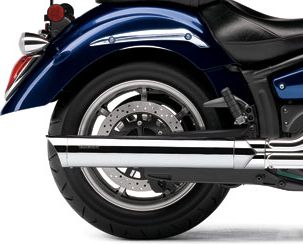 COBRA SCALLOPED TIP SLIP-ON EXHAUST -  Metric Cruiser Slip On Exhaust Systems 