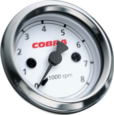 COBRA COBRA TACHOMETER - CHROME -  Cruiser Dash And Gauges 