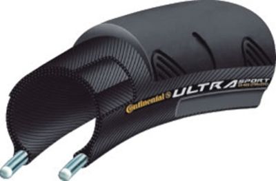 CONTINENTAL ULTRASPORT WIRE BEAD TIRE - 700 X 25C - Durablue Easy-fit Front Wheel Spacers 4/156