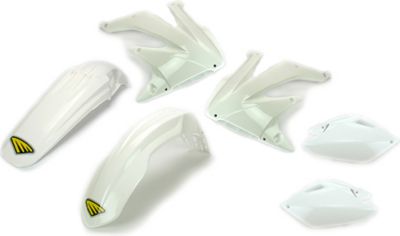 CYCRA POWERFLOW PLASTIC KIT - WHITE - Dirt Bike Plastics And Plastic Kits 