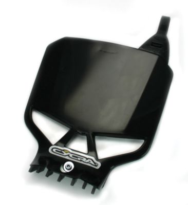 CYCRA SKULL VENTED NUMBER PLATE - BLACK - Dirt Bike Front Number Plates