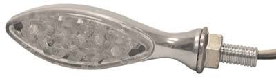 DMP TURN SIGNAL LONG OVAL CARBON/AMBER LENS - 