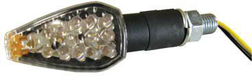 DMP TURN SIGNAL SHORT STALK BLACK WITH CLEAR CLEAR - 