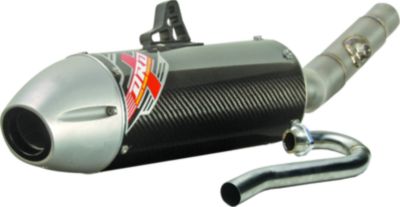DR.D STAINLESS FULL SYSTEM EXHAUST WITH CARBON CAN - Dirt Bike Exhaust Systems & Accessories