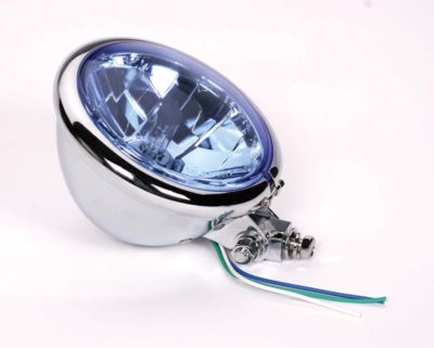 DRAG SPECIALTIES DIAMOND-STYLE BOTTOM MOUNT 5-3/4 HEADLIGHT FOR SPRINGER FRONT END - Cruiser Headlights