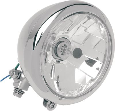DRAG SPECIALTIES DIAMOND STYLE BOTTOM MOUNT 5-3/4 HEADLIGHT ASSEMBLY - Cruiser Headlights