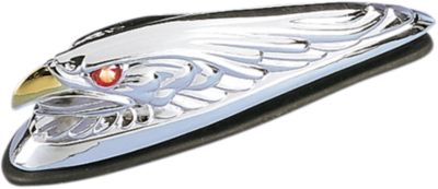 DRAG SPECIALTIES EAGLE HEAD FENDER ORNAMENT WITH LIGHTED RED EYES - Cruiser Fender Accessories