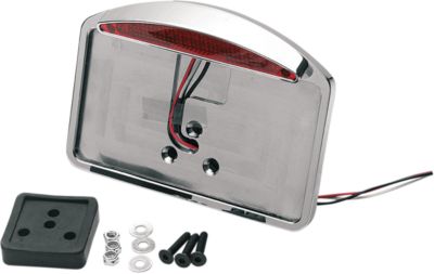 DRAG SPECIALTIES LED LIGHT WITH LICENSE PLATE BACKING PLATE - Cruiser License Plate