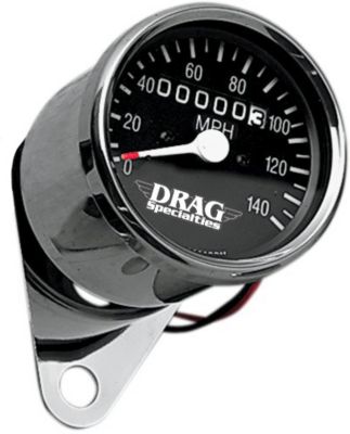 DRAG SPECIALTIES MINI SPEEDOMETER WITH 2:1 RATIO -  Cruiser Dash And Gauges 