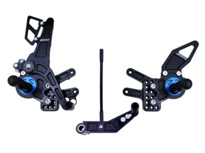 DRIVEN RACING D-AXIS REARSETS - BLACK -  Motorcycle Foot Controls 