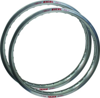 EXCEL RIM & SPOKE COMBO - FRONT & REAR SILVER - 