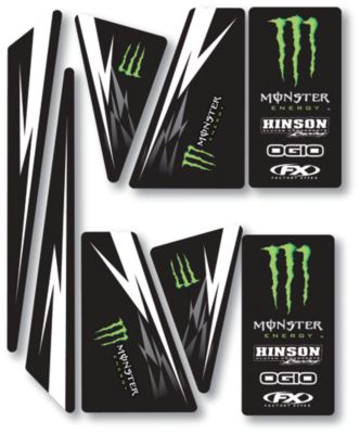 2011 FACTORY EFFEX UNIVERSAL QUAD TRIM KIT - MONSTER ENERGY - ATV Graphics And Decals