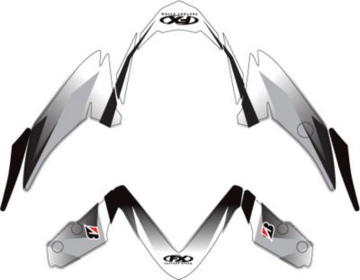 FACTORY EFFEX FENDER TRIM KIT - BLACK / WHITE -  Motorcycle Graphic Kits And Decals 