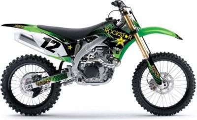 2012 FACTORY EFFEX ROCKSTAR COMPLETE GRAPHICS KIT - KAWASAKI - Dirt Bike Graphic Kits