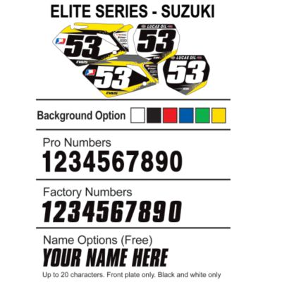 FACTORY EFFEX DX1 BACKGROUNDS ELITE - SUZUKI -  Custom Motocross Dirt Bike Graphics 