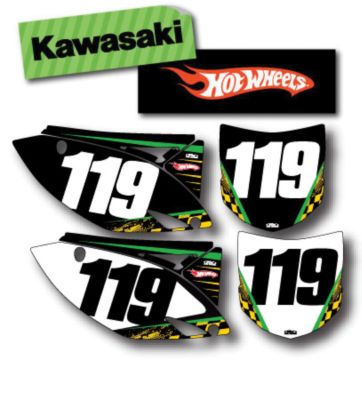 FACTORY EFFEX DX1 BACKGROUNDS HOT WHEELS - KAWASAKI -  Custom Motocross Dirt Bike Graphics 