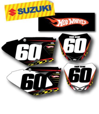 FACTORY EFFEX DX1 BACKGROUNDS HOT WHEELS - SUZUKI -  Custom Motocross Dirt Bike Graphics 