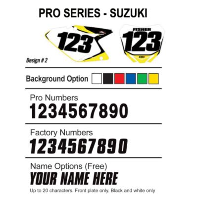 FACTORY EFFEX DX1 BACKGROUNDS PRO - SUZUKI -  Custom Motocross Dirt Bike Graphics 
