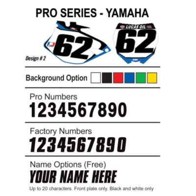 FACTORY EFFEX DX1 BACKGROUNDS PRO - YAMAHA - Motocross Graphics & Dirt Bike Graphics