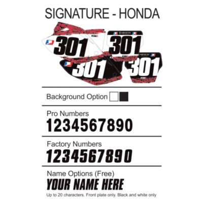 FACTORY EFFEX DX1 BACKGROUNDS SIGNATURE - HONDA