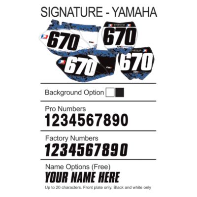 FACTORY EFFEX DX1 BACKGROUNDS SIGNATURE- YAMAHA -  Custom Motocross Dirt Bike Graphics 