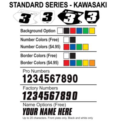 FACTORY EFFEX DX1 BACKGROUNDS STANDARD - KAWASAKI -  Custom Motocross Dirt Bike Graphics 