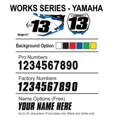 FACTORY EFFEX DX1 BACKGROUNDS WORKS - YAMAHA -  Custom Motocross Dirt Bike Graphics 