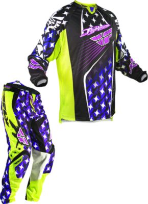 2011 FLY RACING YOUTH KINETIC FLASH COMBO - Dirt Bike Pants, Jersey, Glove Combos Clearance