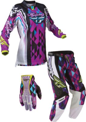 2012 FLY GIRL'S KINETIC COMBO - RACE - Utility ATV Pants, Jersey, Glove Combos