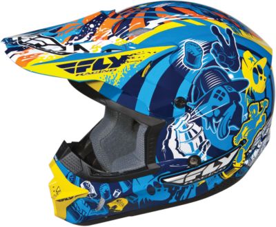 2012 FLY RACING YOUTH KINETIC GRAPHITI HELMET - ATV Boys Protection