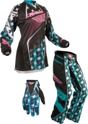 2011 FLY WOMEN'S KINETIC OTB COMBO - Utility ATV Pants, Jersey, Glove Combos