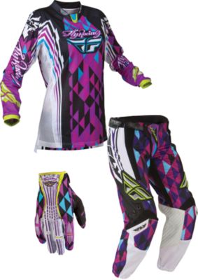2012 FLY WOMEN'S KINETIC COMBO - RACE - Utility ATV Pants, Jersey, Glove Combos