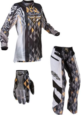2012 FLY WOMEN'S KINETIC COMBO - OVER THE BOOT - Utility ATV Pants, Jersey, Glove Combos