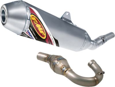FMF FACTORY 4.1 COMPLETE EXHAUST - TITANIUM MID PIPE WITH TITANIUM MEGABOMB HEADER - 4-Stroke Dirt Bike Exhaust Systems 