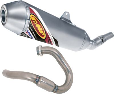 FMF FACTORY 4.1 COMPLETE EXHAUST - TITANIUM MID PIPE WITH TITANIUM POWERBOMB HEADER - 4-Stroke Dirt Bike Exhaust Systems 