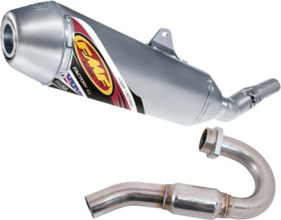 FMF FACTORY 4.1 COMPLETE EXHAUST - TITANIUM MID PIPE WITH STAINLESS STEEL POWERBOMB HEADER - 4-Stroke Dirt Bike Exhaust Systems 