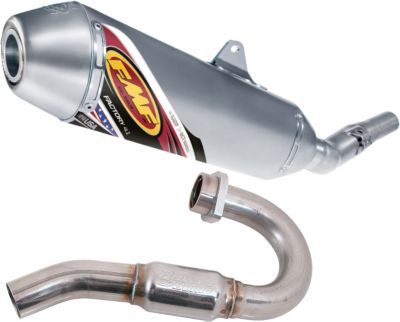 FMF FACTORY 4.1 COMPLETE STAINLESS STEEL EXHAUST SYSTEM WITH STAINLESS STEEL POWERBOMB HEADER - 4-Stroke Dirt Bike Exhaust Systems 