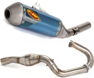 FMF FACTORY 4.1 STAINLESS SLIP-ON RCT WITH STAINLESS MEGABOMB HEADER - 